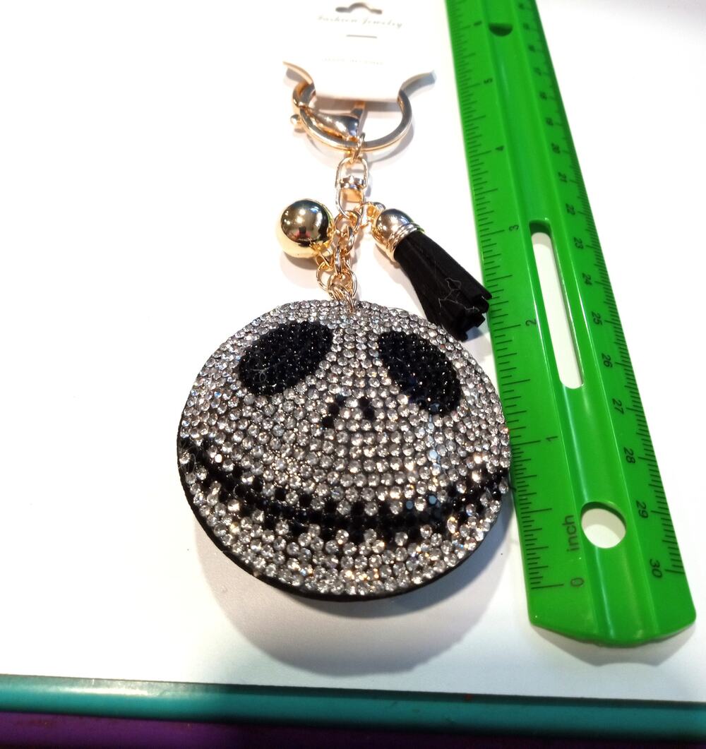 Jack Skellington Nightmare Halloween Purse Charm Zipper Pull Keychain 0736-0741
